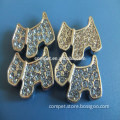 Compet Wholesale Metal Jewelry Zinc Alloy Diamonds Rhinestone 10 mm Dog Charm